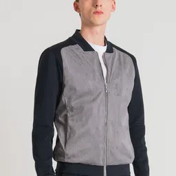 Antony Morato Colourblocked Mock Collar Bomber Jacket-image-14