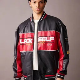 DeFacto Typography Printed Mock Collar Bomber Jacket-24