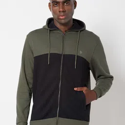SPORTO Colourblocked Hooded Bomber Jacket-18