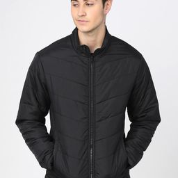 HIGHLANDER Men Black Solid Padded Jacket-16