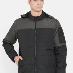 Duke Men Green Colourblocked Puffer Jacket-picture-50