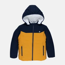 Status Quo Boys Yellow Colourblocked Puffer Jacket-image-34
