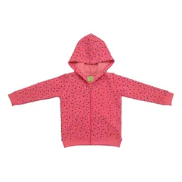 Clothe Funn Girls Conversational Printed Fleece Front-Open Sweatshirts-image-56
