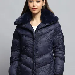 Monte Carlo Women Spread Collar Solid Casual Lightweight Parka Jacket-picture-8