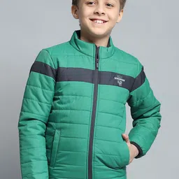 Monte Carlo Boys Mock Collar Striped Casual Lightweight Padded Jacket-image-97