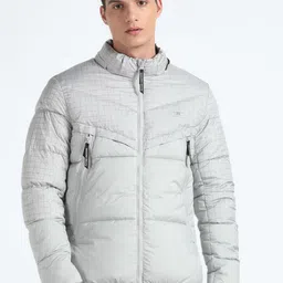 Flying Machine Checked Hooded Puffer Jacket-picture-45