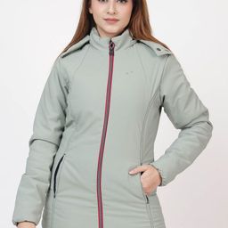 Spirit Hooded Neck Long Sleeve Faux Fur Trim Lightweight Padded Jacket-image-38