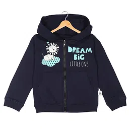The Mom Store Unisex Kids Black Printed Hooded Sweatshirt-22