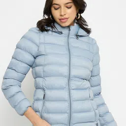 Duke Mock Collar Long Sleeves Puffer Jacket-17