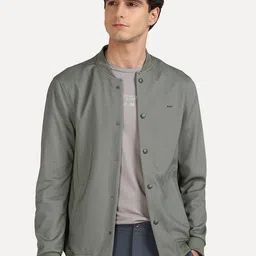 ONEMILE Textured Stand Collar Long Sleeves Bomber Jacket-picture-53