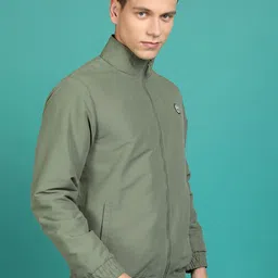 HIGHLANDER Mock Collar Bomber Jacket-image-37