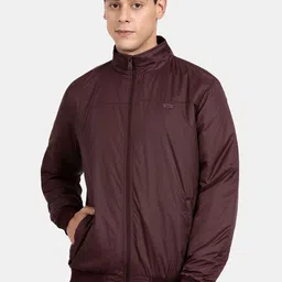 t-base Men Maroon Bomber Jacket-image-95