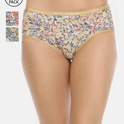 Red Rose Women Pack of 3 Assorted Hipster Briefs FlowerNX-3XL-image-58