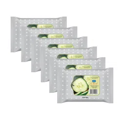 Ginni Set of 6 Cucumber Cleansing & Makeup Remover Wet Wipes - 30 Wipes Per Pack-36