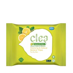 Clea Set of 6 Lemon & Tulsi Cleansing & Makeup Remover Wet Wipes - 8 Pulls each-1