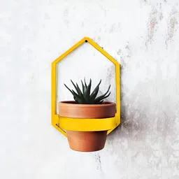 VAH Kya Bat Hai !! Yellow Flower Plant Pot Stand-image-51
