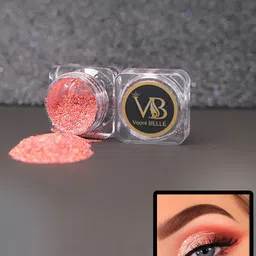 Veoni BELLE Holographic Ultra Fine Iridescent Laser Glitter Powder Eyeshadow 5g - Peach-image-73