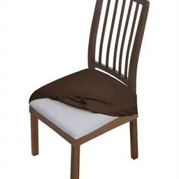 HOKIPO Brown Velvet Chair Cover-image-94
