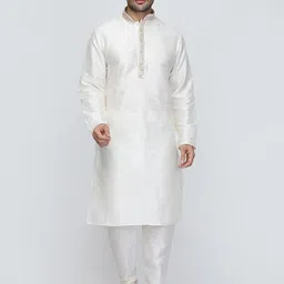 ROYAL KURTA Men Solid Dupion Silk Kurta-picture-13