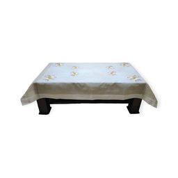 TANLOOMS Yellow Floral 2-Seater Table Cover with Embroidered details-image-7