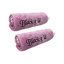 Black gold Lavender & Black 2 Pieces Microfiber 400 GSM Bath Towels-image-43