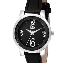 Kool Kidz Unisex Kids Black Printed Dial & Black Leather Straps Analogue Watch-image-28