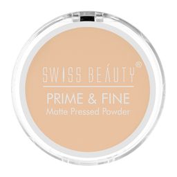 SWISS BEAUTY Prime & Fine Matte Pressed Powder - Nude Beige-40