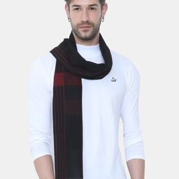 FabSeasons Unisex Black & Red Striped Acrylic Muffler-picture-5