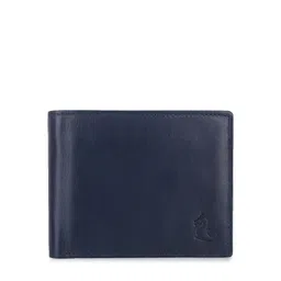 Kara Men Blue Solid Two Fold Leather Wallet-35