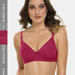 Tweens Pack Of 2 Full Coverage Lightly Padded Cotton Bras With All Day Comfort-image-75