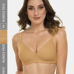 Tweens Pack Of 2 Full Coverage Lightly Padded Cotton Bras With All Day Comfort-46