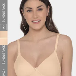 Tweens Pack of 2 Lightly Padded Full Coverage T-Shirt Bras With All Day Comfort-2