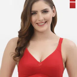 Floret Pack of 2 Full Coverage Non Padded Everyday Bras With All Day Comfort-53
