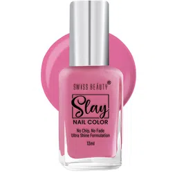 SWISS BEAUTY Slay Nail Polish with Ultra Shine Formula 13 ml - Perfect Pink 13-84