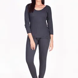 Dollar Ultra Womens Black Dollar Ultra CottonThermal Set-image-52