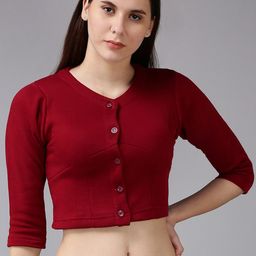 Lux Cottswool Women Pack Of 2 Maroon Solid Slim-Fit Cotton Thermal Top-image-108