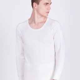 Dollar Ultra Men Off White Solid Cotton Thermal Top-picture-53