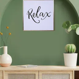 MARKET99 White & Black Relax Square Shape Plaque-28