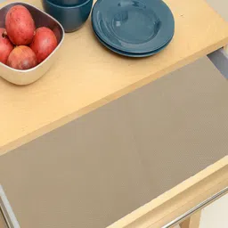 Kuber Industries Beige 2 Pieces Textured EVA BPA Free Shelf Liner-54
