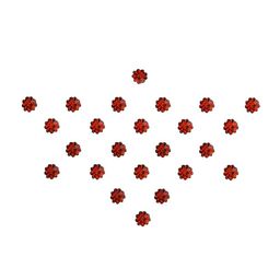 Comet Busters Set of 24 Stone-Studded Designer Bindis - Red image 1