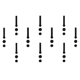 Comet Busters Set of 10 Designer Bindis - Black image 1