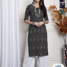 7Threads Selection Of 4 Ethnic Motifs Printed Straight Kurta-image-43