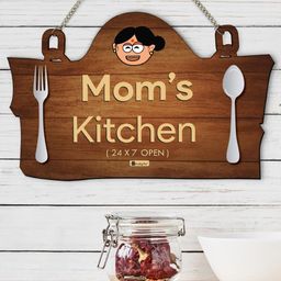 Indigifts Brown Mom Kitchen Printed Door Signage-picture-39