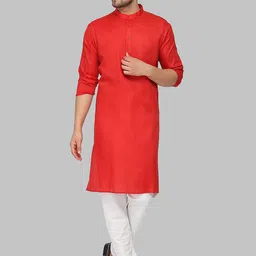 ROYAL KURTA Side Slit Cotton Kurta-image-52
