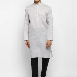 ROYAL KURTA Men Grey Summer Sheers Kurta-picture-13