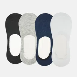 SECRETS BY ZEROKAATA Unisex Pack Of 4 Assorted Shoe Liners Socks-image-9