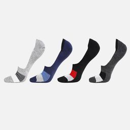 BAESD Kids Pack Of 4 Colourblocked Shoe Liners Socks-20