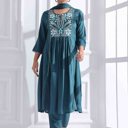 Anouk Women Embroidered Regular Thread Work Kurta with Trousers & With Dupatta-picture-8