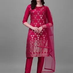PMD Fashion Women Floral Printed Kurta With Trousers & Dupatta-17