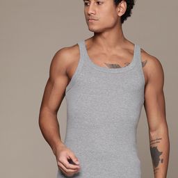 The Roadster Lifestyle Co Pack of 2 Pure Cotton Sleeveless Innerwear Vests MG-GV-5000-MG--image-39